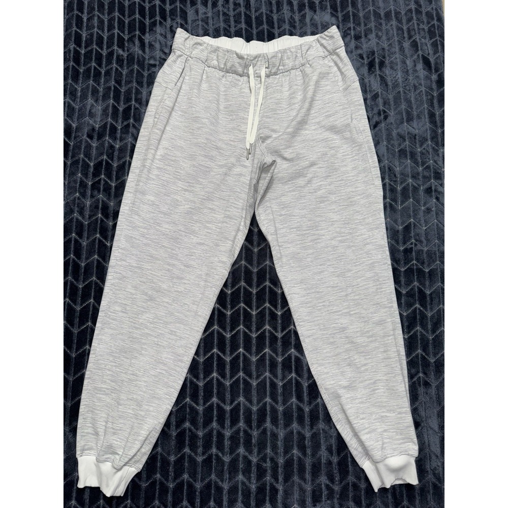 Lululemon On the Fly Wee Are From Space Nimbus Gray White Luxtreme Joggers Sz 10